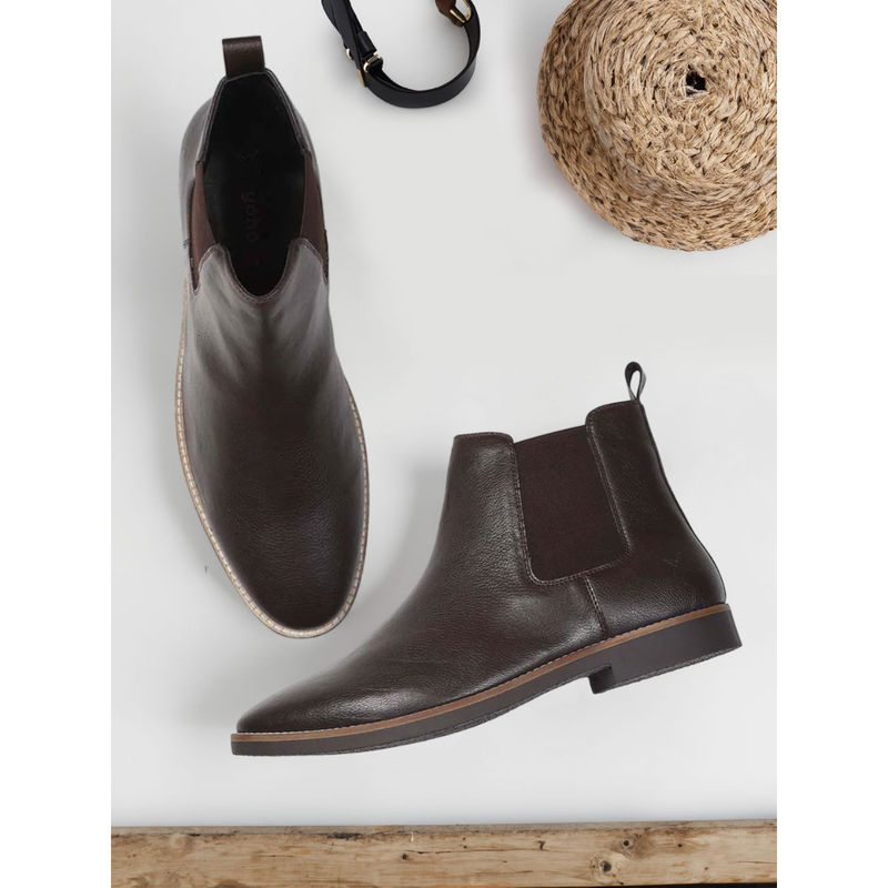 Yoho Men Comfortable & Stylish Chelsea Boots Brown (UK 11)