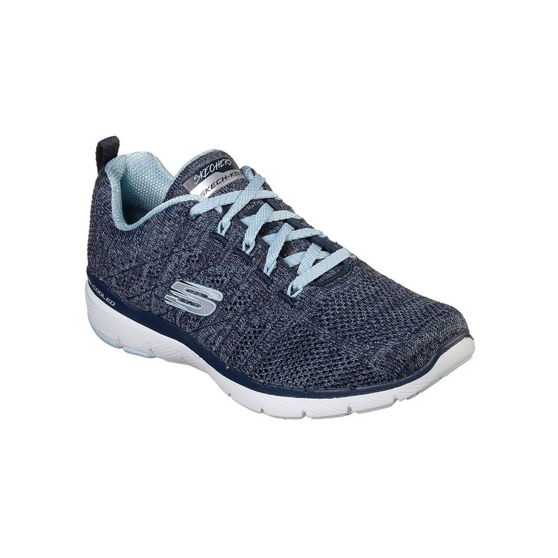 Skechers black flex appeal 3.0 high tides trainers hotsell