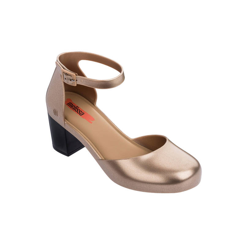 Melissa Women Gold Femme Block Heels (US 6)