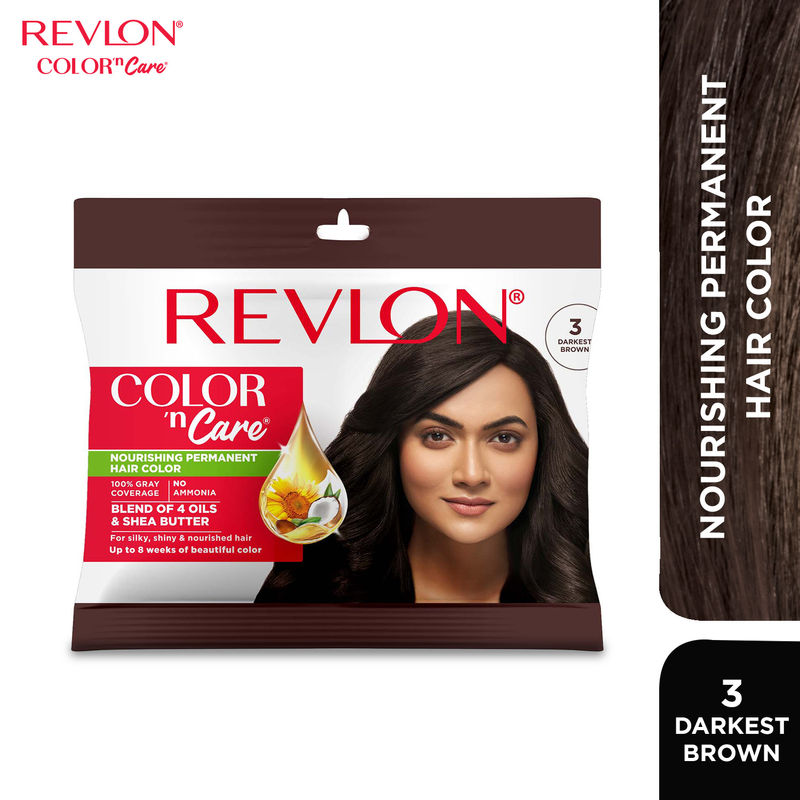 Revlon Color 'n Care Nourishing Permanent Hair Color Sachet - 3 Darkest Brown