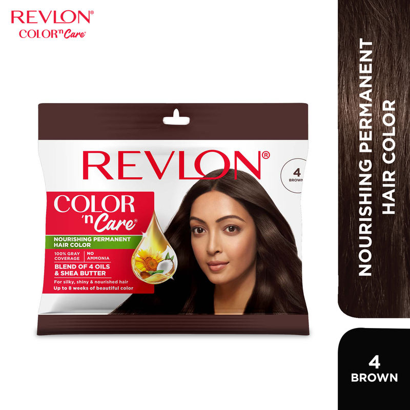 Revlon Color 'n Care Nourishing Permanent Hair Color Sachet - 4 Brown