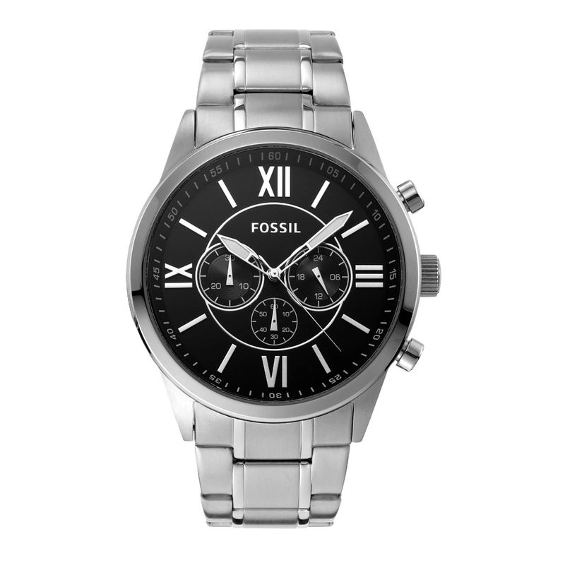 Buy Fossil Flynn Silver Strap Casual Watch Bq1125 Online