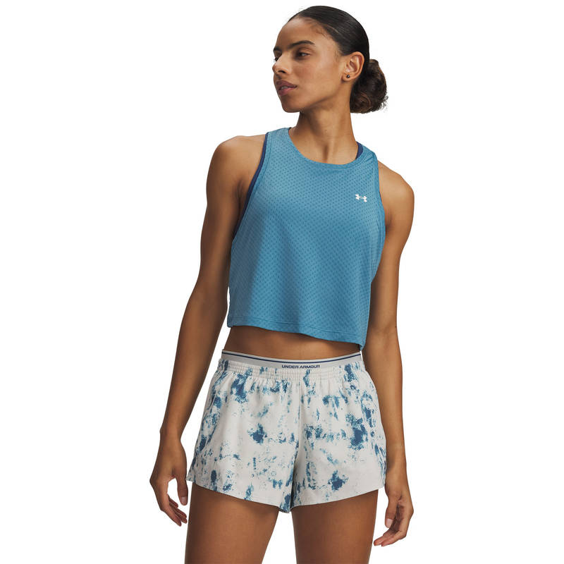 Buy Under Armour Womens Tech Sport Mesh Crop Tank Blue Online