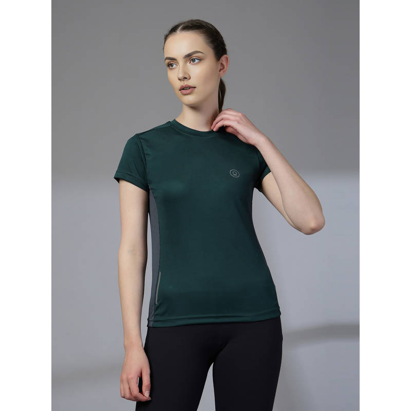 CHKOKKO Womens Mesh Gym T-Shirt Dry Fit Breathable Yoga Running Workout Green (S)