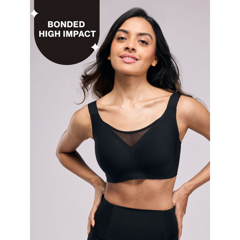 High-Impact Bonded Bounce Control Sports Bra- InvisiBlend™ Collection NYK911 Black (36C)