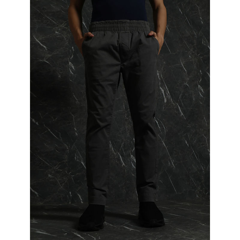 BREAKBOUNCE Grey Slim Fit Jogchi Joggers (M)