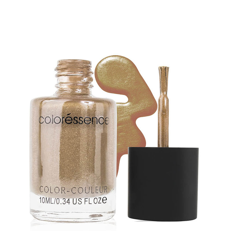 Coloressence Metallic Matte Nail Paint Lacquer Long Stay, Fast Dry Formula, Gold Crush - MM-4