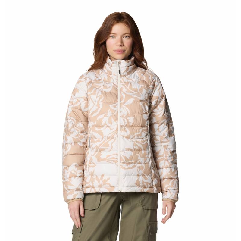 Columbia Women Beige Omni-Heat Reflective Powder Lite Down Jacket upto -10°c (XS)