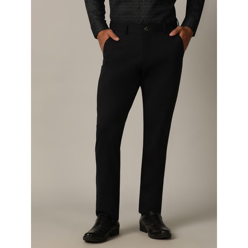 JadeBlue Navy Blue Blended Formal Trouser (36)