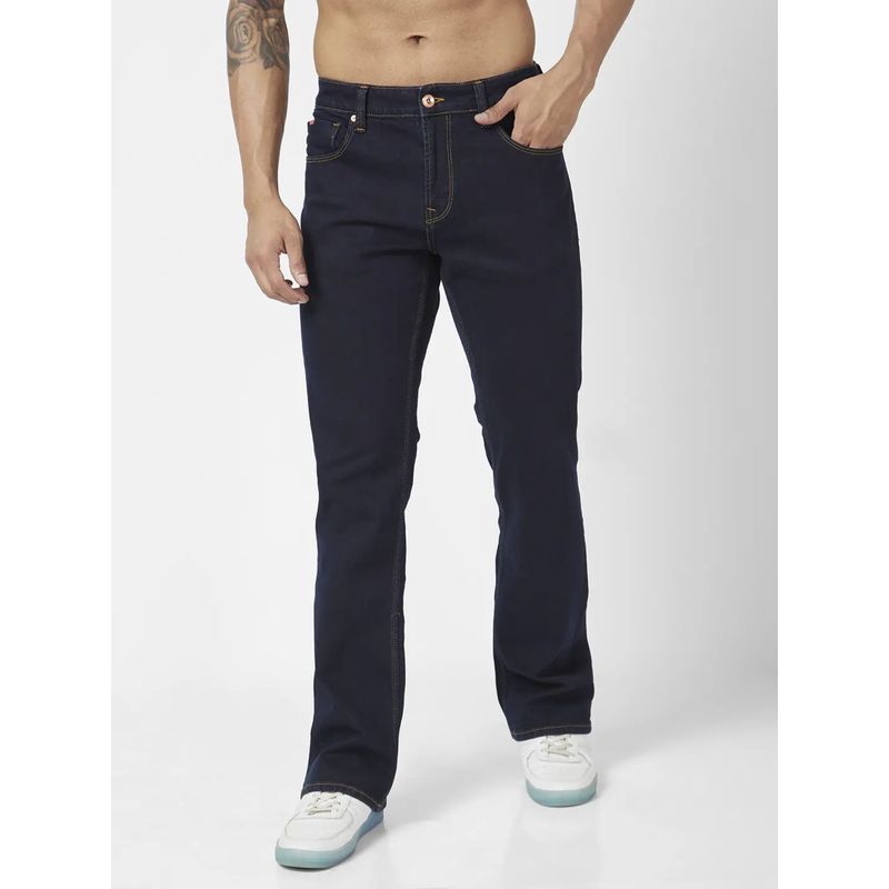 Spykar Men Raw Blue Cotton Stretch Comfort Fit Jeans Rafter (32)