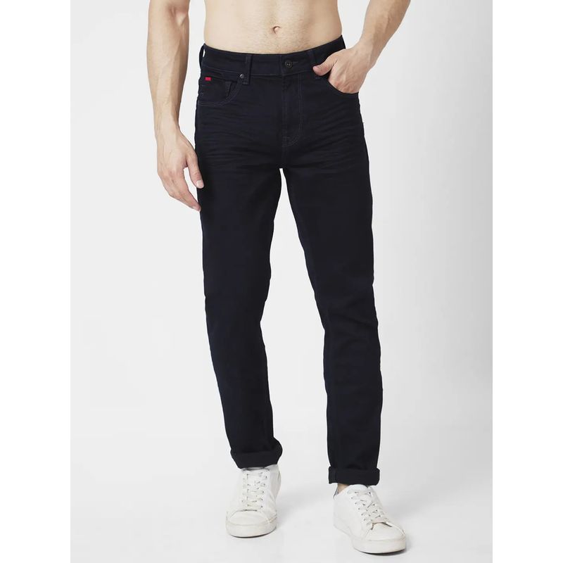Spykar Men Raw Blue Cotton Stretch Regular Fit Jeans Rover (36)