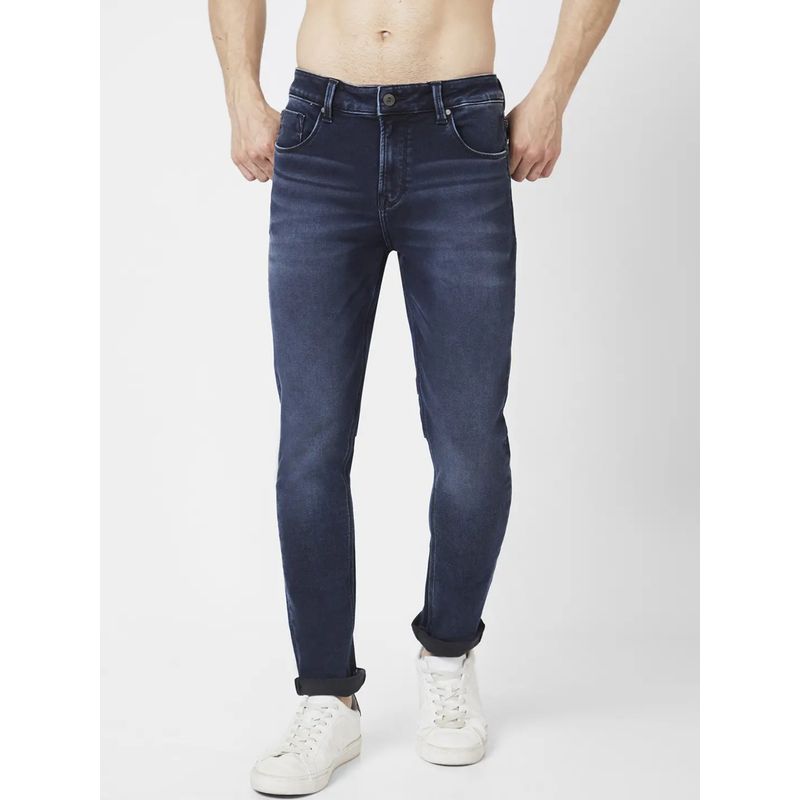 Spykar Men Indigo Cotton Stretch Slim Fit Jeans Skinny (32)