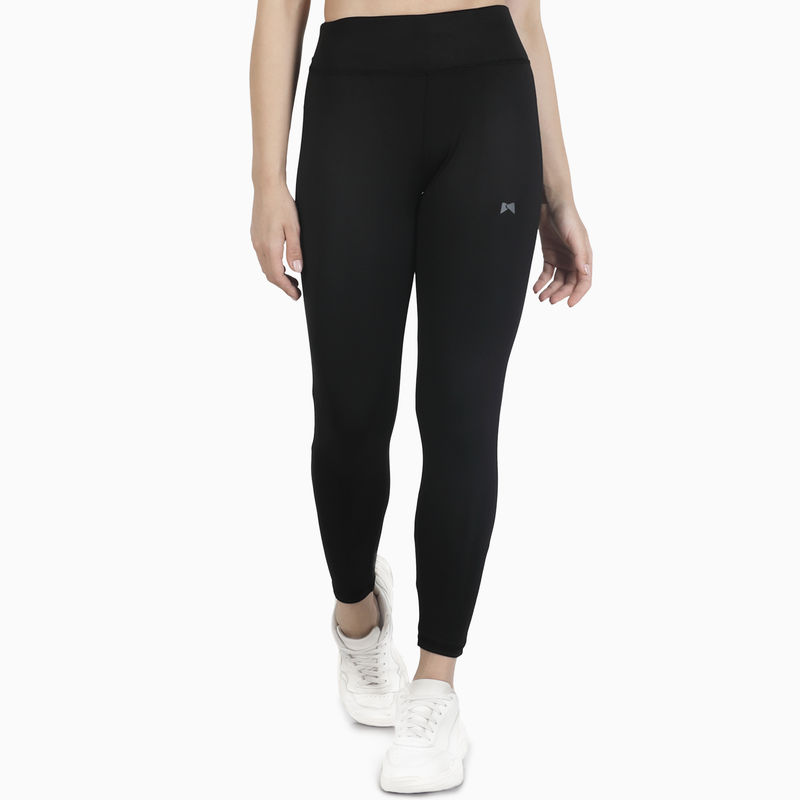 MuscleTorque Gym/Yoga High Waist Solid Tight -Black (XL)
