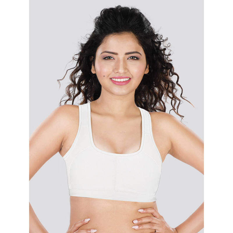 Dermawear SB-1101 Padded Non-Wired Sports Bra SB-1101 - White (XXL)