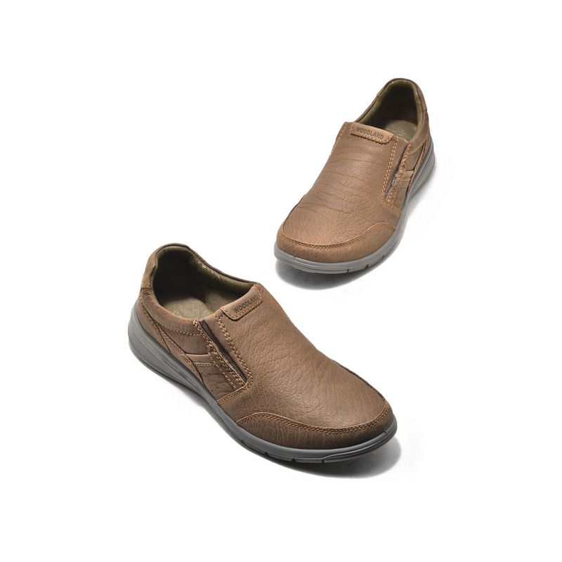 WOODLAND Khaki Mens Loafers (EURO 41)