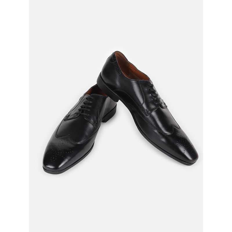 Louis Philippe Textured Black Derbies (UK 7)