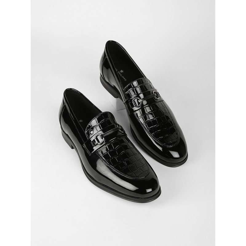 Louis Philippe Men Black Slip On Loafers (UK 8)