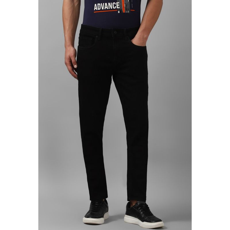 Louis Philippe Men Black Dark Slim Tapered Fit Jeans (36)