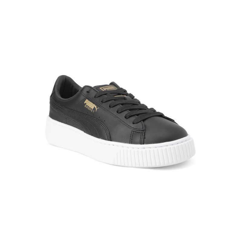 Puma Basket Platform Core Basketball Women Casual Shoes Black