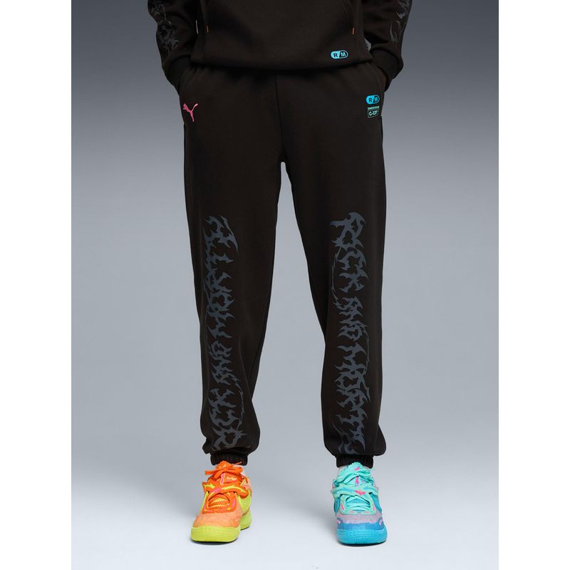 Puma Black Printed Trackpant (XS)