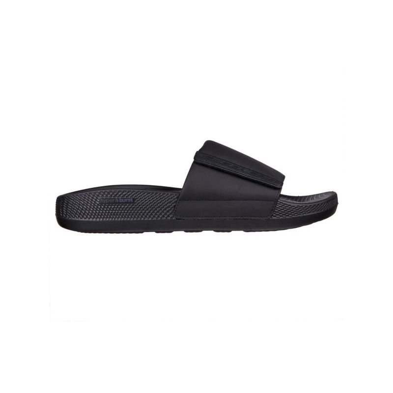 SKECHERS HYPER SLIDE - RELIANCE Black Sliders (UK 9)