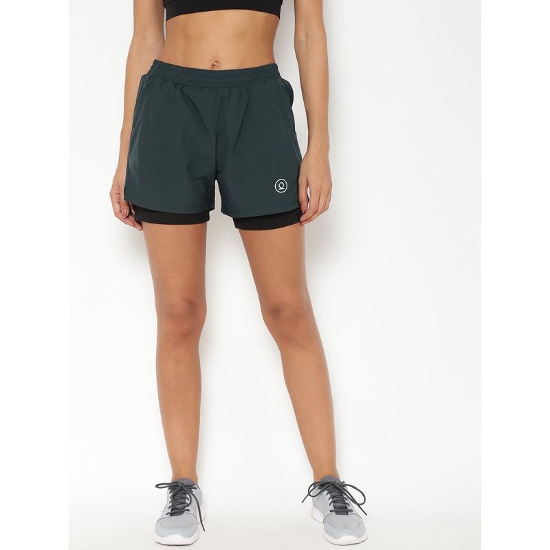 CHKOKKO Double Layered Shorts for Women (2XL)