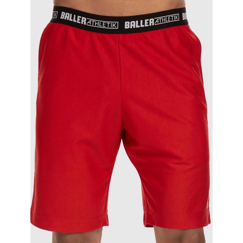 Baller Athletik Fitness Shorts - Flame Red (XS)
