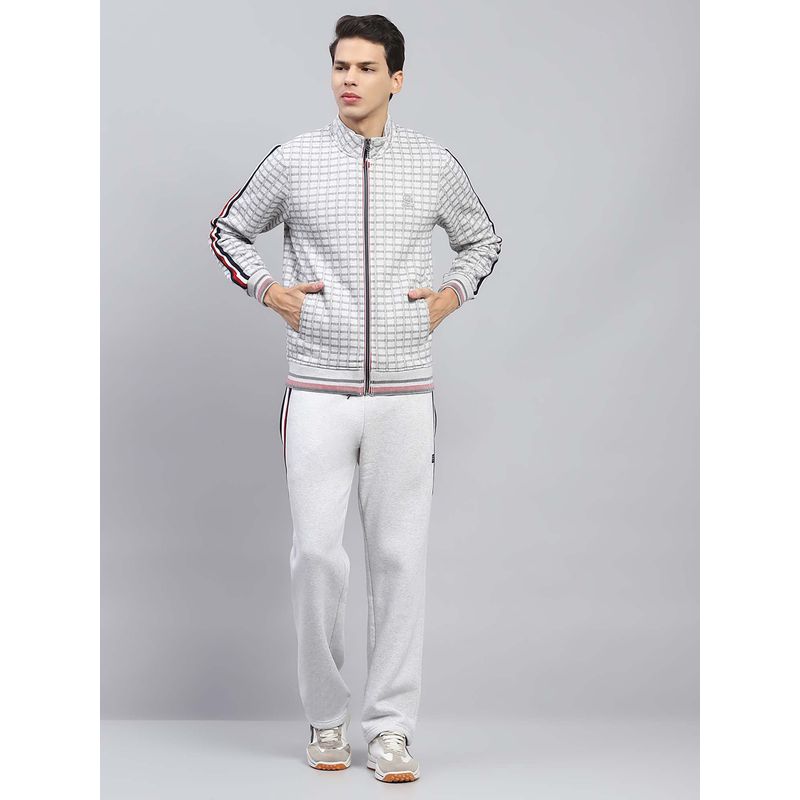 Monte Carlo Men Grey Checks Tracksuit (3XL)