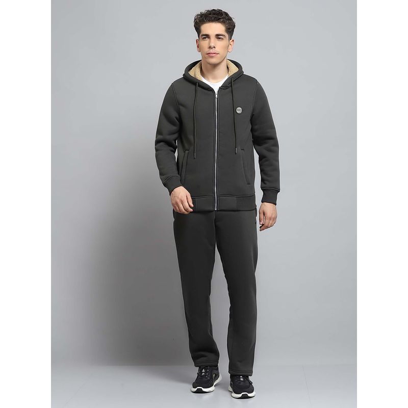 Monte Carlo Men Olive Solid Tracksuit (3XL)