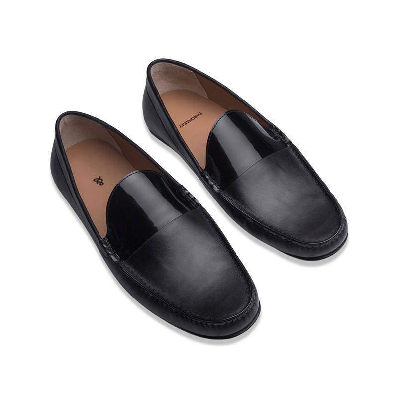 Baron&Bay Arno Solid Black Loafers (UK 6)