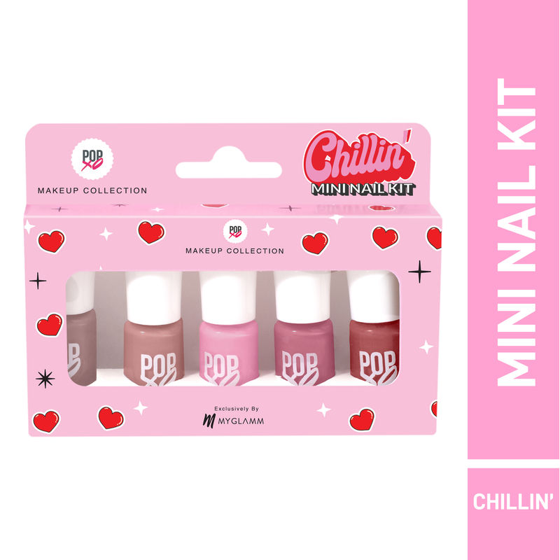 Myglamm Popxo Makeup Collection Mini Nail Kit - Glossy Nail Polish - Chillin'