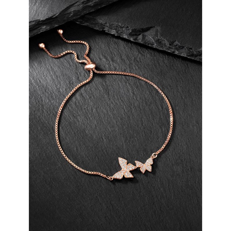 Swarovski butterfly bracelet store rose gold
