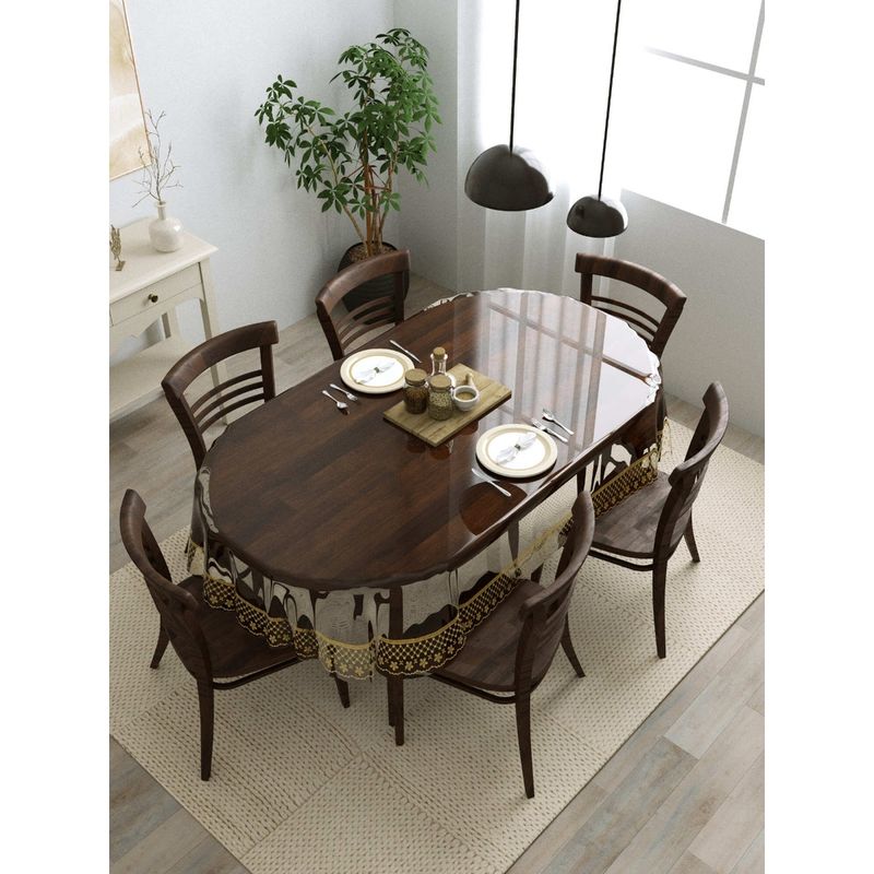 Buy The Home Story 6 Seater Oval Dining Table Cover 60 x 90 In Online