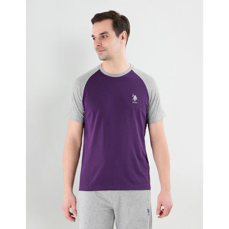 U.S. POLO ASSN. Raglan Sleeve Colour Block LE003 Lounge T-Shirt (L)