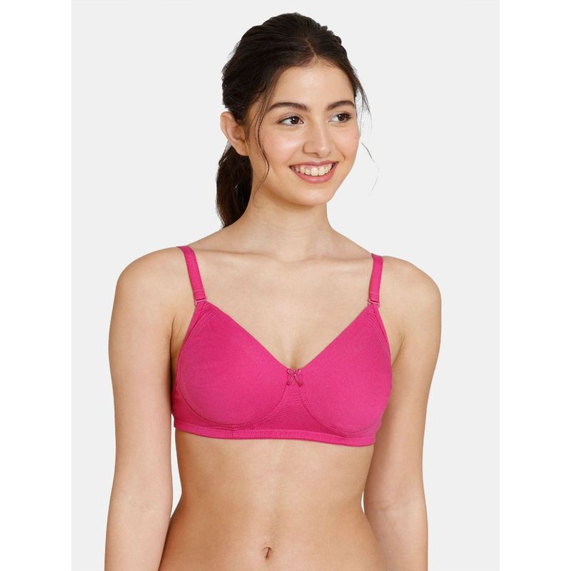 Zivame Beautiful Non Wired 3/4th Coverage Backless Bra - Fuchsia Red Red (38C)