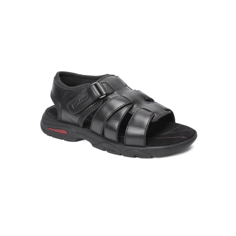 Red Chief Black Leather Sandal: Buy Red Chief Black Leather Sandal ...
