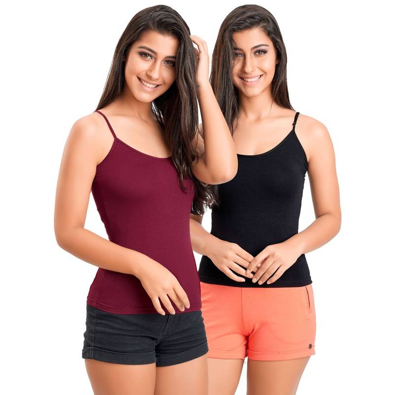 Juliet Women's Camisole Pack Of 2 JSC -831 - Multi-Color (L)
