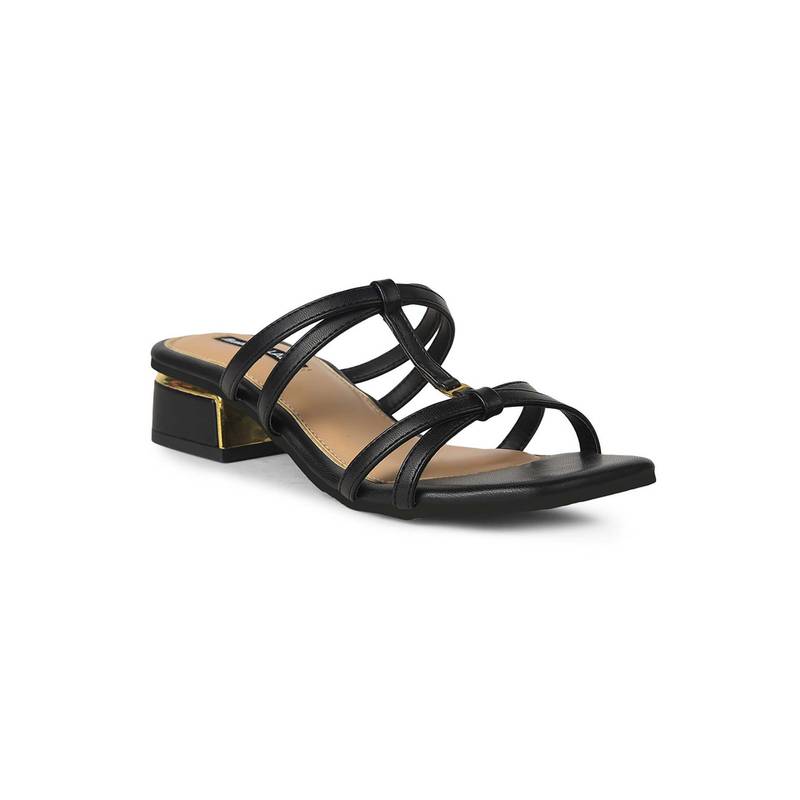 Bata Women Black Block Heels (UK 3)
