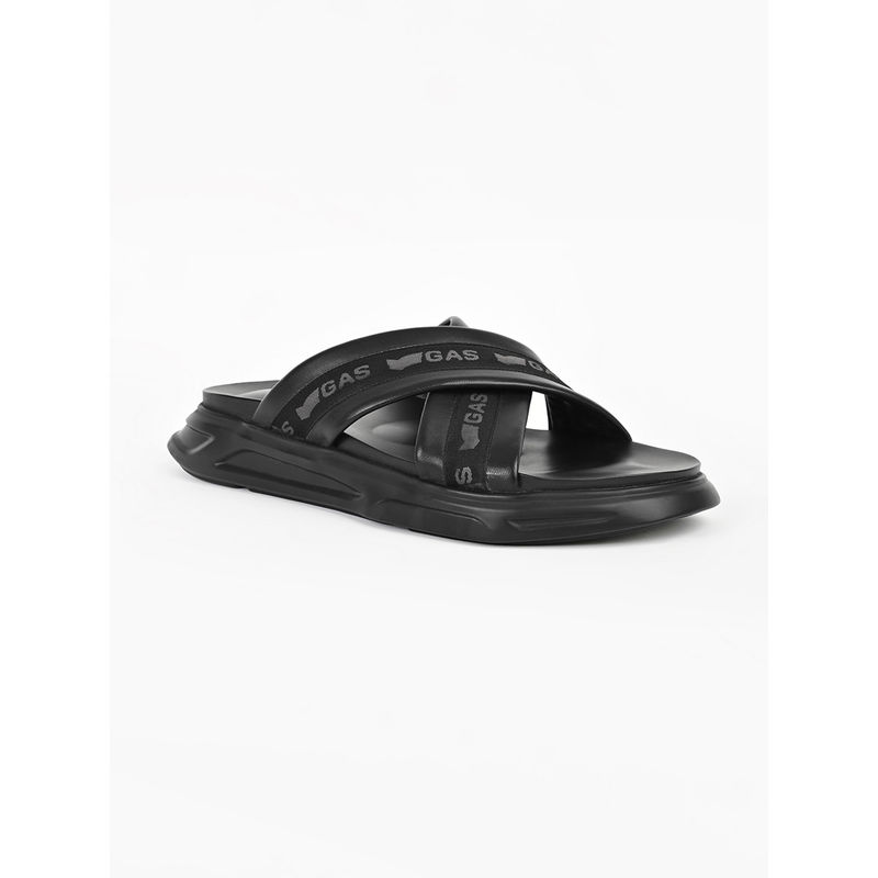 GAS Men Furbo Black Sandals (EURO 43)