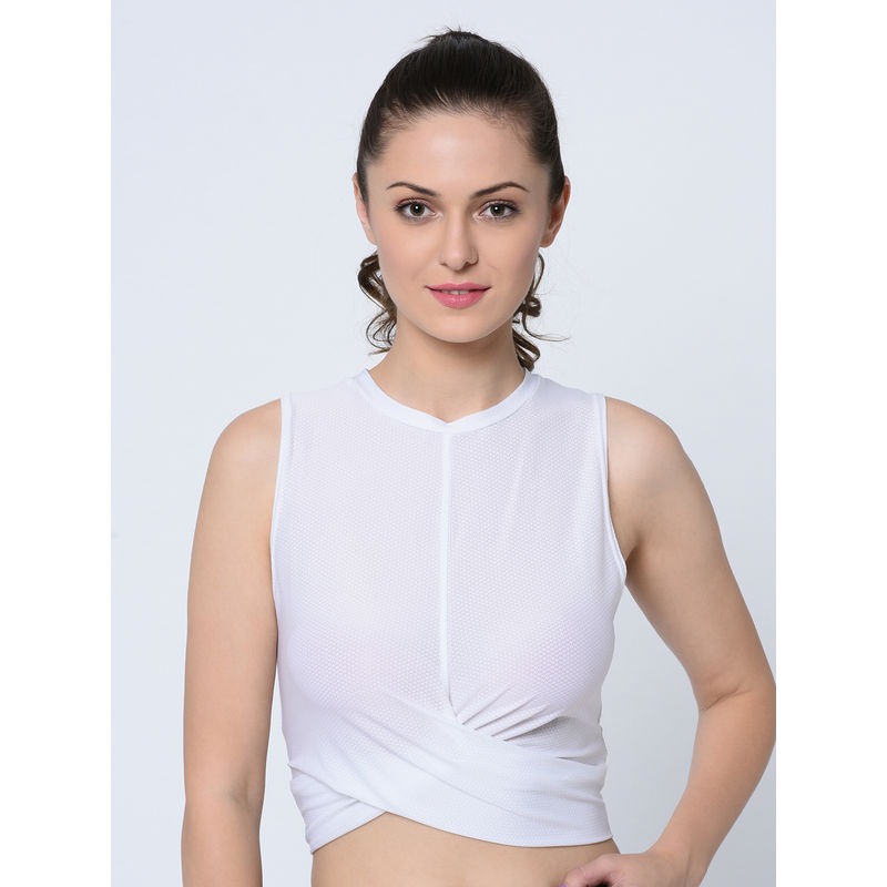 Da Intimo Women Solid Round Neck T-Shirt - White (XS)