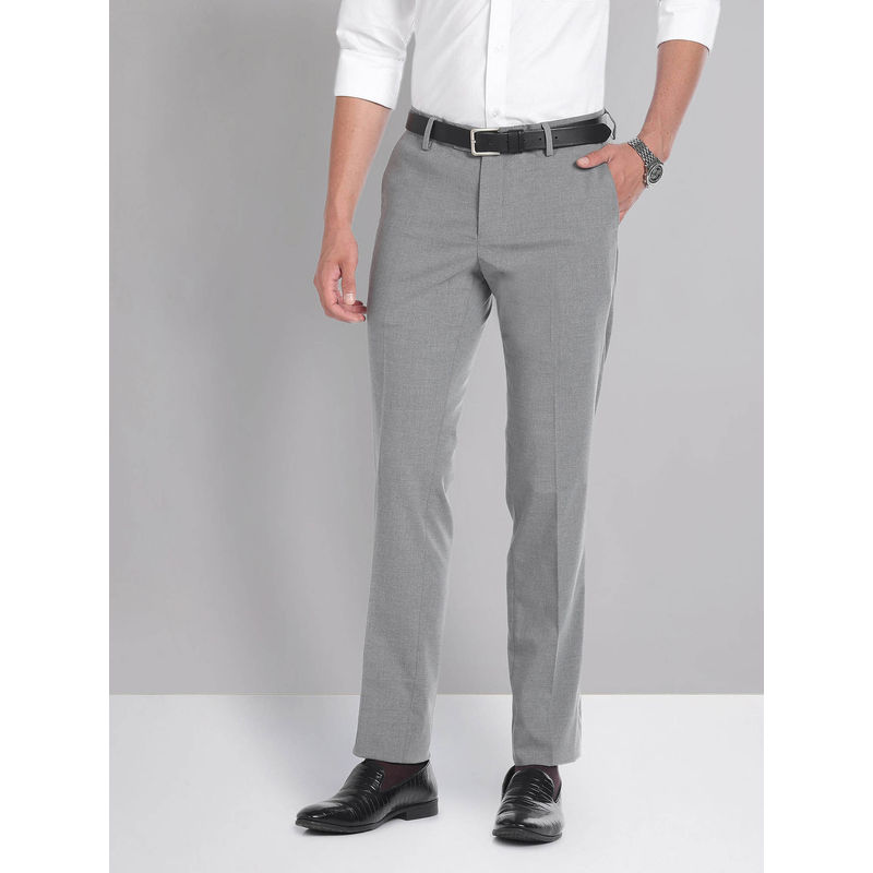 AD By Arvind Mid Rise Heathered Trousers (32)