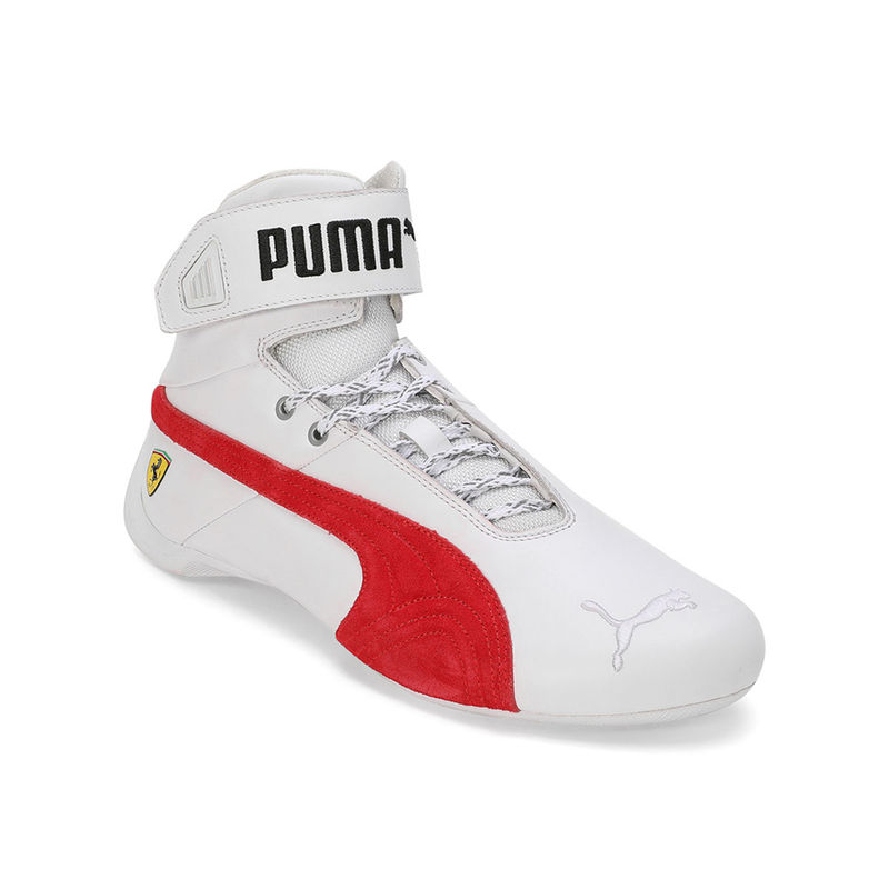 Puma Scuderia Ferrari Future Cat Mid Motorsport White Sneakers (UK 7)