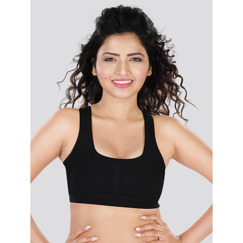 Dermawear SB-1101 Padded Non-Wired Sports Bra - Black (XL)