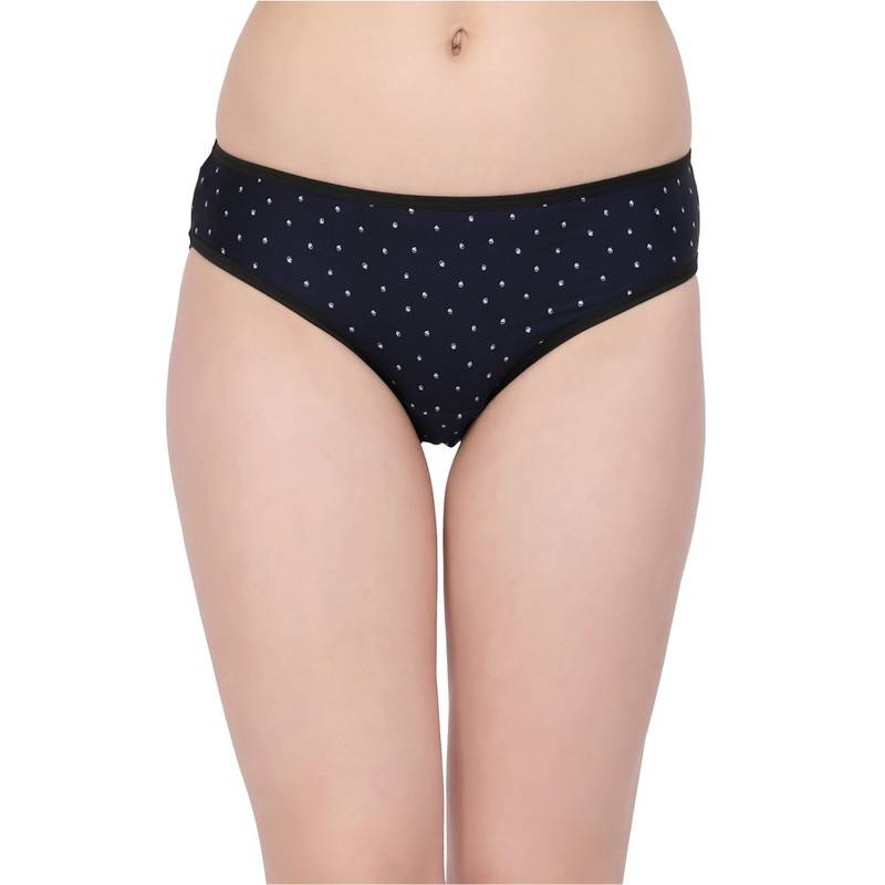 Cukoo Printed Hipster Panty - Navy Blue (L)