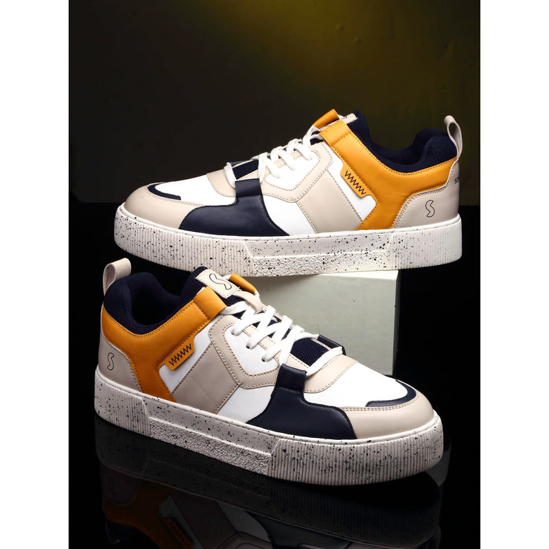 Buy SOLETHREADS Phantom Orange Colorblock Women Sneakers Online