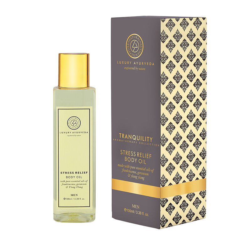 Luxury Ayurveda Stress Relief Body Oil For Men