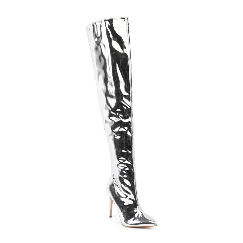 Balenciaga Cagole Boot In Silver  ModeSens