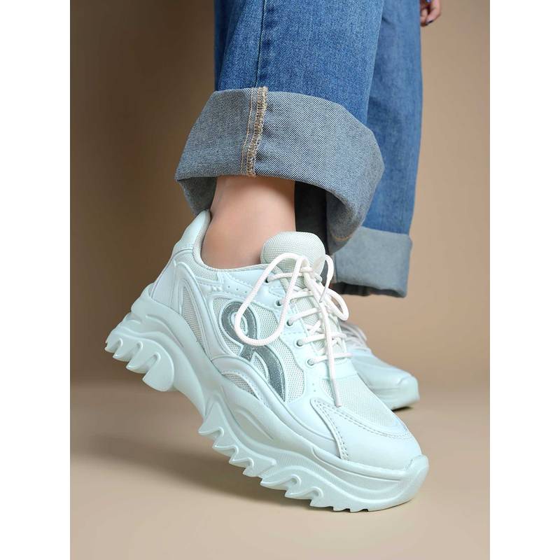 Shoetopia Women White Casual Sneakers (EURO 36)
