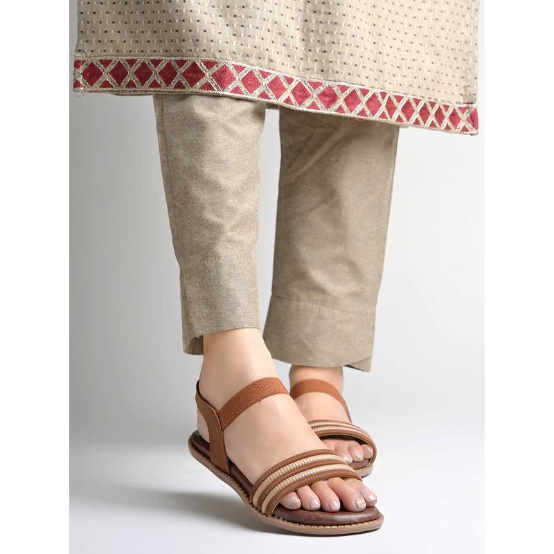 Shoetopia Women Brown Casual Sandals (EURO 37)