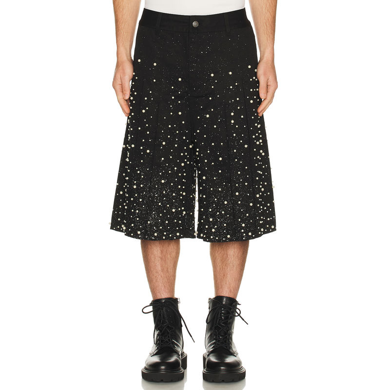 Birth Of Royal Child Pearl Pleated Wide Shorts (L)